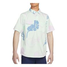 Футболка Nike SB Flower Full Print Casual Short Sleeve Couple Style Green, мультиколор