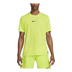 Футболка Men&apos;s Nike Pro Dri-FIT Adv Training Sports Quick Dry Solid Color Round Neck Short Sleeve Atomic Green T-Shirt, мультиколор