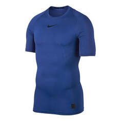 Футболка Nike PRO men&apos;s running fitness stretch tights quick-drying breathable short-sleeved T-shirt &apos;Royal Blue&apos;, синий
