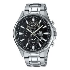 Часы CASIO EDIFICE Quartz Waterproof Stainless Steel Strap Mens Silver/Black Analog, цвет silver/black