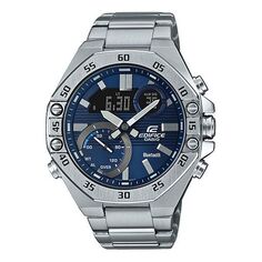 Часы Casio Edifice Waterproof Analog-Digital Watch &apos;Silver Blue&apos;, цвет silver