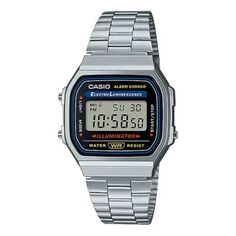 Часы Casio Retro Fashion Digital Watch &apos;Silver Black Blue&apos;, цвет silver