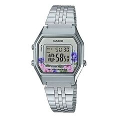 Часы Casio Youth Vintage Digital Watch &apos;Silver Floral&apos;, цвет silver