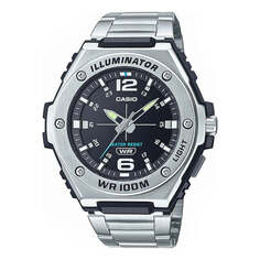 Часы Casio Illuminator Analog Watch &apos;Silver Black&apos;, цвет silver