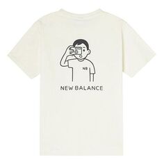 Футболка New Balance x Noritake Crossover Funny Pattern Printing Round Neck Short Sleeve Couple Style White, белый