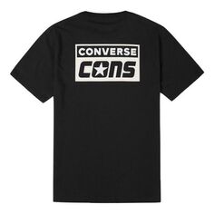 Футболка Converse Alphabet Logo Printing Retro Casual Short Sleeve Black, черный