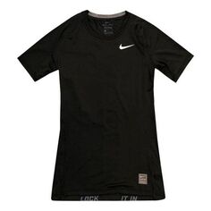 Футболка Nike Pro Men&apos;s Sports Running Fitness Training Tight Stretch Breathable Short-sleeved Black, черный