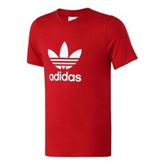 Футболка adidas originals Trefoil Chest Logo Sports Short Sleeve Red, красный