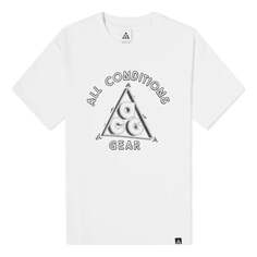 Футболка Men&apos;s Nike ACG Printing Loose Sports Round Neck Short Sleeve White T-Shirt, мультиколор