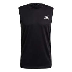 Майка adidas M 3s Tk Causual Sports Training Ventilate Sleeveness Vest Male Black, черный