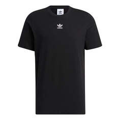 Футболка Men&apos;s adidas originals Ts Ss Tee Logo Printing Round Neck Sports Short Sleeve Black T-Shirt, мультиколор