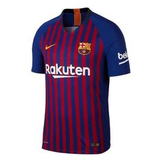 Майка Men&apos;s Nike Training Sports Short Sleeve Soccer/Football Jersey SW Player Edition 18-19 Season Barcelona Home Blue, синий