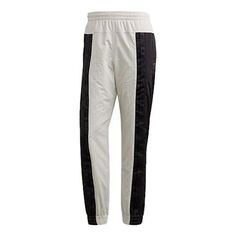 Спортивные штаны adidas originals D TP Colorblock Woven Casual Bundle Feet Sports Long Pants Black Gray Colorblock, черный