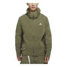 Куртка Nike Acg sun Farer Outdoor Solid Color Sports Hooded Jacket Green, зеленый