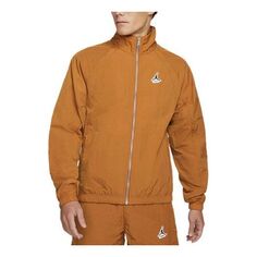 Куртка Men&apos;s Jordan Stand Collar Training Windproof Jacket Brown Yellow, желтый Nike