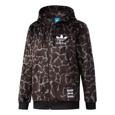 Куртка adidas originals Camouflage Stay Warm Hooded Jacket Brown, коричневый