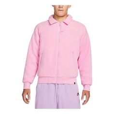 Куртка Nike SB Sherpa Casual Zipper Design lapel Skateboard Jacket Pink, розовый