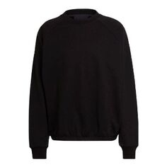 Толстовка Men&apos;s adidas originals Solid Color Loose Casual Round Neck Pullover Black, мультиколор