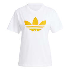Футболка (WMNS) adidas originals Pearl Trefoil T-Shirt &apos;White&apos;, белый