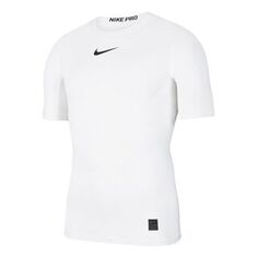 Футболка Men&apos;s Nike Pro Sports Tight Short Sleeve White T-Shirt, белый
