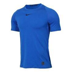 Футболка Nike Pro Breathable Quick Dry Sports Running Training Gym Clothes Blue, синий