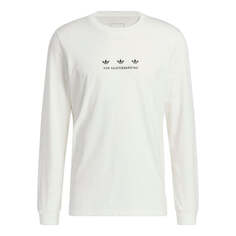 Футболка (WMNS) adidas Originals Three Trefoil Long Sleeve T-shirt &apos;White&apos;, белый