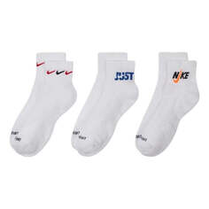 Носки Nike Everyday Plus Cushioned Training Ankle Socks 3 Pairs &apos;White&apos;, белый