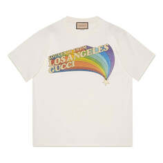 Футболка GUCCI SS22 Love Parade Rainbow Tee &apos;White&apos;, белый