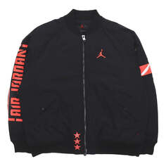 Куртка Air Jordan Stand Collar Long Sleeve Bomber Jacket &apos;Black&apos;, черный Nike