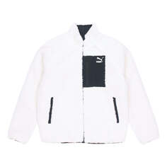 Куртка PUMA Sherpa Reversible lamb&apos;s wool Stay Warm Stand Collar Jacket White, белый