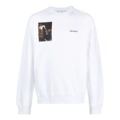 Толстовка OFF-WHITE Caravaggio-print Sweatshirt &apos;White&apos;, белый