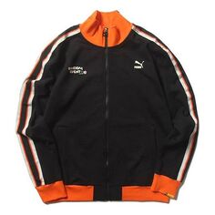 Куртка PUMA X Randomevent Track Jacket &apos;Black/Orange&apos;, черный