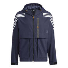 Куртка adidas TH DNM WVJK Sports hooded Woven Jacket Navy Blue, синий