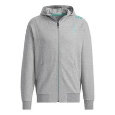 Куртка adidas Terrex U Knit Jkt Hd Solid Color Splicing Zipper Hooded Jacket Gray, серый