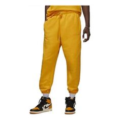 Брюки Air Jordan x Wordmark Fleece Joggers &apos;Yellow&apos;, желтый Nike