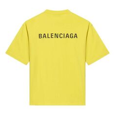 Футболка Balenciaga Medium Fit T-Shirt &apos;Yellow&apos;, желтый