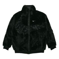 Куртка Nike Sportswear Swoosh Logo Casual FleeceJacket Men Black, черный
