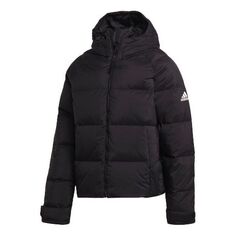 Пуховик adidas Puffer Down Jkt Outdoor Sports hooded down Jacket Black, черный