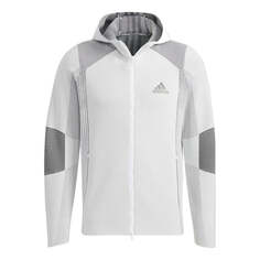 Куртка Men&apos;s adidas Logo Printing Solid Color Zipper Jacket White, мультиколор