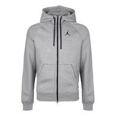 Куртка Men&apos;s Air Jordan Hooded Fleece Lined Gray Jacket, серый Nike