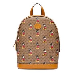 Рюкзак GUCCI x Disney Mickey Mouse Leather Backpack &apos;Beige Brown&apos;, коричневый
