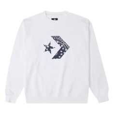 Толстовка Men&apos;s Converse Cashew Logo Knit Sports Round Neck Pullover White, белый