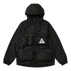 Куртка PALACE Pal Is Ace Logo Multiple Pockets Hooded Zipper Black Jacket, черный