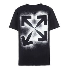 Футболка OFF-WHITE Splash Ink Arrow Round Neck Short Sleeve Black, черный