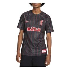 Майка Nike LeBron x Liverpool F.C. Dri-FIT Stadium Soccer Jersey &apos;Anthracite Gym Red&apos;, цвет anthracite/gym red