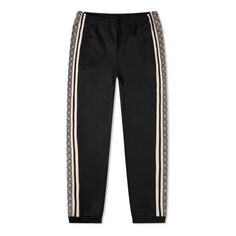 Спортивные штаны GUCCI Oversize Technical Jersey Jogging Pant GG Logo Side Ribbon Jogging Pants For Men Black, черный