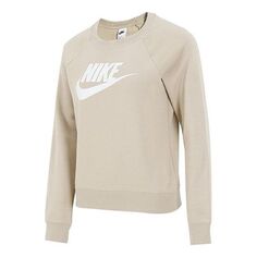 Свитер (WMNS) Nike Sportswear Essential Long Sleeve T-Shirt &apos;Beige&apos;, бежевый
