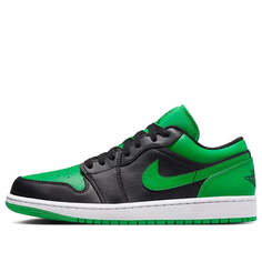 Кроссовки Air Jordan 1 Low &apos;Lucky Green&apos;, черный Nike