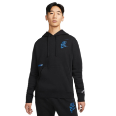 Толстовка Nike Sportswear Essential Hoodie&apos;Black Blue&apos;, черный