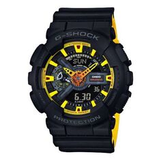Часы CASIO G-Shock Analog-Digital &apos;Black Yellow&apos;, черный